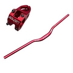 Bisiklet Alüminyum Direksiyon golden Kısa 40mm Gidon Boğaz Set 78 cm Yedek Parçası kırmızı Renk