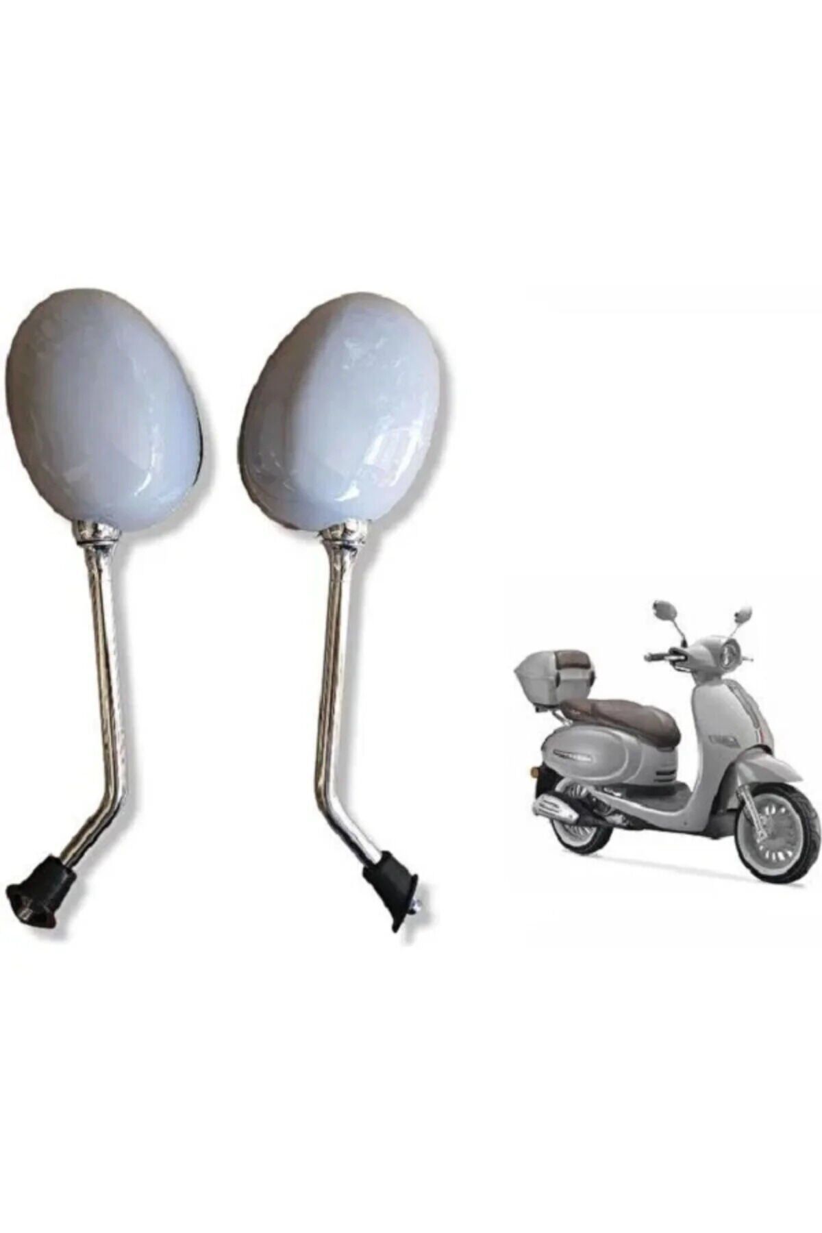 Ayna Takımı Sağ Sol Arora Cappucino 50cc 125cc 150cc, YUKİ risotto 50cc 125 cc Uyumlu GRİ [10mm Düz