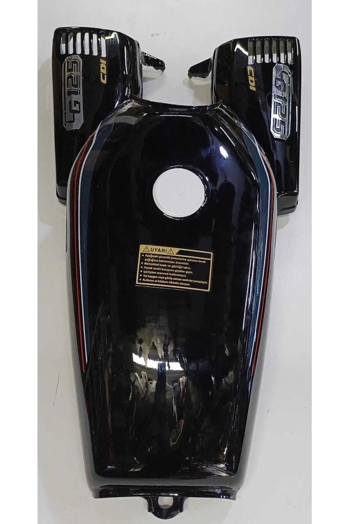 Cg Uag Kuba Falcon uyumlu Çelik Mondial Siyah Benzin Deposu+yan Kapak