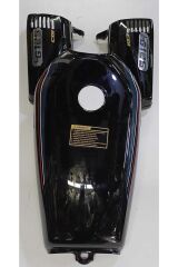 Cg Uag Kuba Falcon uyumlu Çelik Mondial Siyah Benzin Deposu+yan Kapak