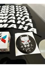 PİTBULL STİCKER VE MOTOSİKLET LASTİK YAZISI 8 ADET + YAPIŞTIRICI DAHİL YAMAHA MT07 MT25 R25 NMAX