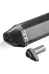 Egzoz Karbon Görünümlü Tüp Egzoz Susturuculu Paslanmaz Çelik