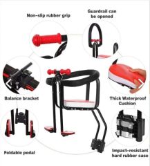 Bisiklet Çocuk Taşıyıcı Ön Taşıyıcı Kadro Bağlantılı Çelik - Süngerli kurulu