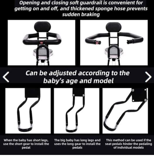 Bisiklet Ön çocuk taşıyıcı e-bike  bisiklet uyumlu  kurulu halde