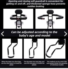 Bisiklet Ön çocuk taşıyıcı e-bike  bisiklet uyumlu  kurulu halde