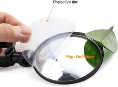 2 ADET Geniş Açı Bisiklet -Scooter Gidon Aynası - Dikiz Aynası Bisiklet Aksesuarı Bisiklet Ayna