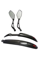 Bisiklet Reflektörlü Çamurluk & Kelepçeli Ayna