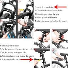 BİSİKLET ÇAMURLUK SARI  ÖN ARKA PRATİK MONTAJ  24-26-27,5-29 UYUMLU