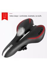 Bisiklet Sele Jelli Gel Hava Kanallı Soft Jel Kırmızı Çizgili