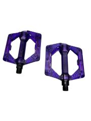 BİSİKLET PLATFORM PEDAL ÇİVİLİ TRANSPARAN MOR  ŞEFFAF