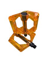 BİSİKLET PLATFORM PEDAL ÇİVİLİ TRANSPARAN TURUNCU ŞEFFAF