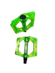 BİSİKLET PLATFORM PEDAL ÇİVİLİ TRANSPARAN YEŞİL ŞEFFAF