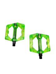 BİSİKLET PLATFORM PEDAL ÇİVİLİ TRANSPARAN YEŞİL ŞEFFAF