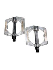 BİSİKLET PLATFORM PEDAL ÇİVİLİ TRANSPARAN BEYAZ ŞEFFAF