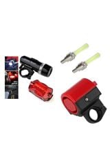 Bisiklet Ön Arka Aydınlatma&sibop Işığı&yüksek Ses Korna Set Halinde