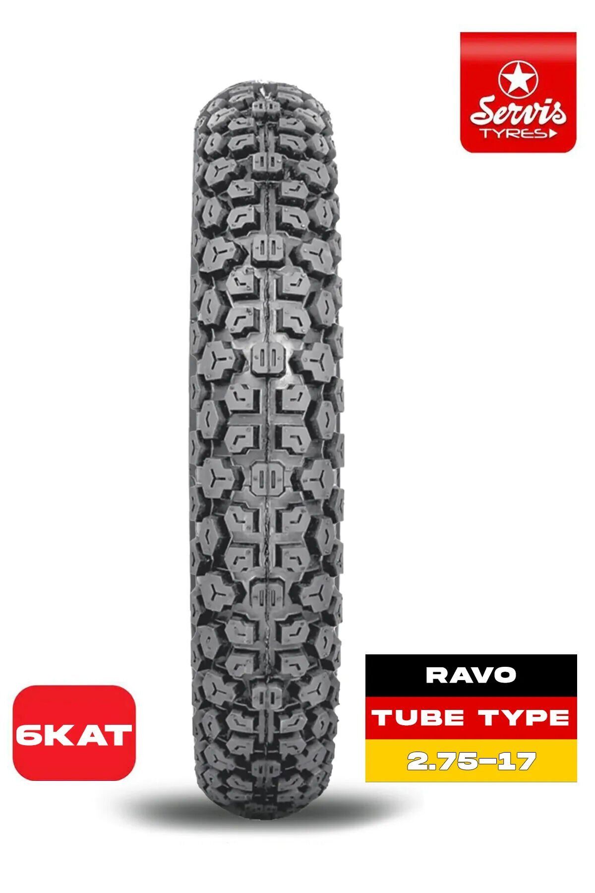 2.75-17 Servis Tyres Ravo Cross Tt Dış Lastik Uyumlu
