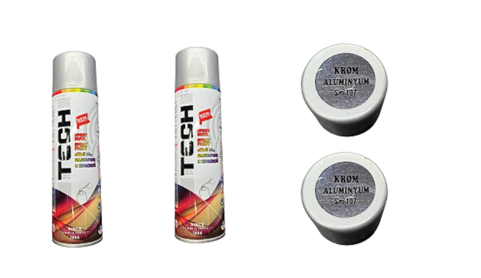SPREY BOYA KROM ALÜMİNYUM 2 Lİ SET ÇOK AMAÇLI BOYA 170 GRAM