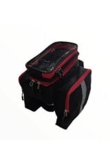 Bisiklet Heybe Çantası Kadro Üstü 6 Inç Telefonlu Kırmızı (Uzun Model)yeni Üretim