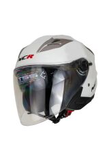 Jet Çenesiz Kask Beyaz (ECE BELGELİ)