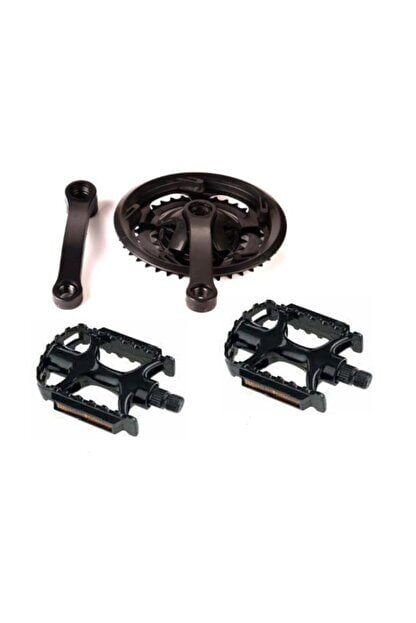 Bisiklet 3 Lü Aynakol 42t & Alüminyum Siyah Bilyalı Pedal Set