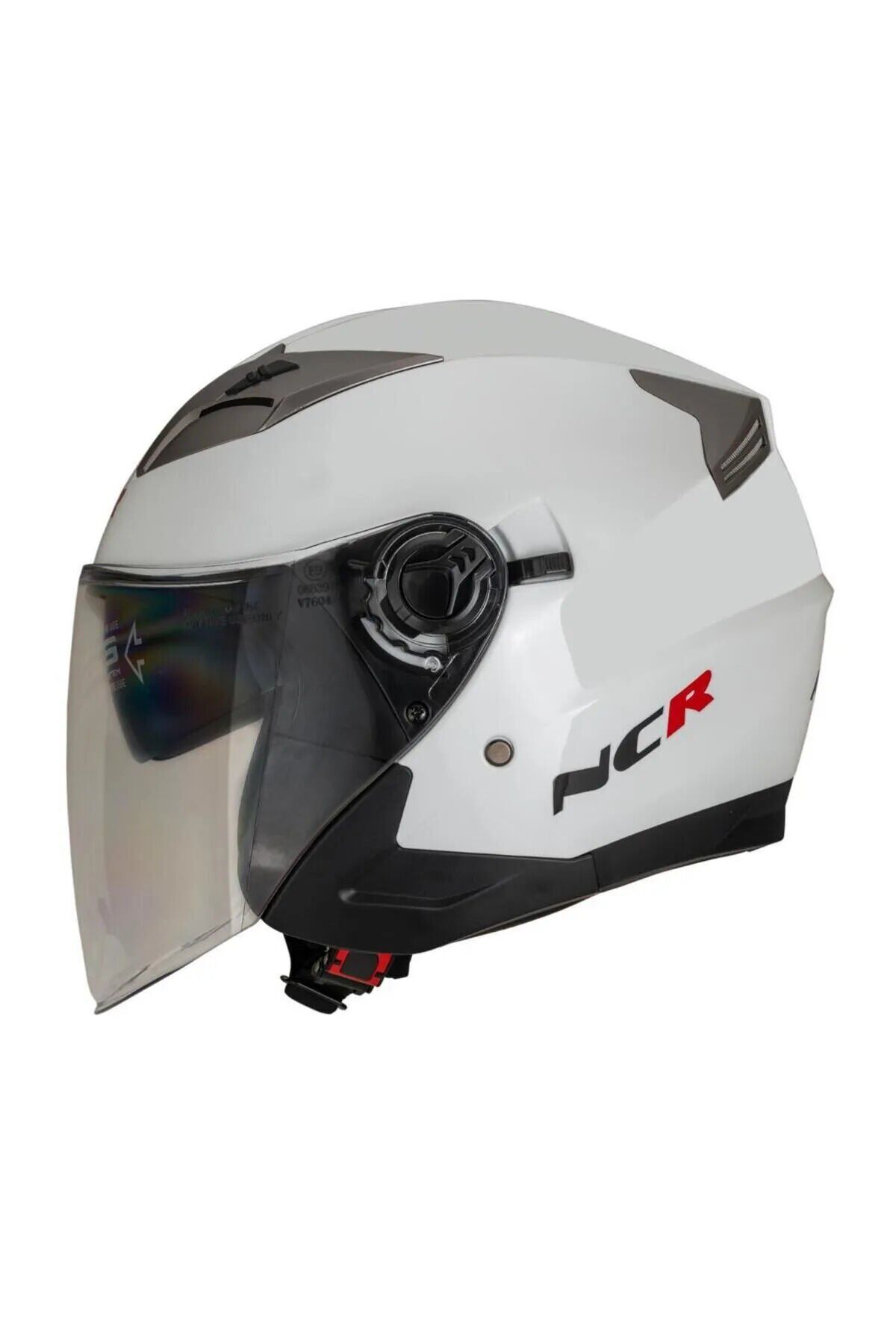 Jet Çenesiz Kask Beyaz (ECE BELGELİ)