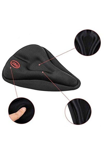 Siyah Bisiklet Jel Sele Kılıfı