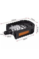 Reflektörlü Alüminyum Katlanır Bisiklet Pedalı Robesbon