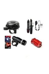 Bisiklet Aksesuar Seti 4 Lü Set ( Zil,aydınlatma Seti,ayna,çamurluk)