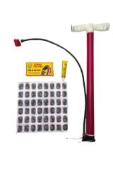 Bisiklet Tamir Kiti Büyük Pompa + Yama Seti