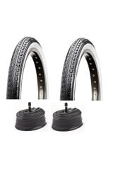 16x175 Beyaz Yanak Iç Dış Lastik Seti (2 Li Takım )