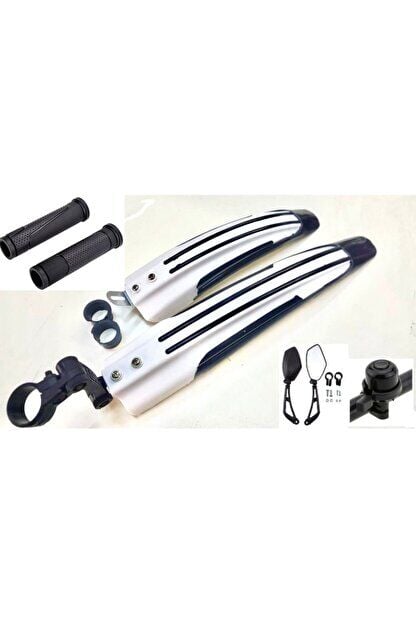 Bisiklet Camurluk Ve Ayna Zil Seti 4 Parça