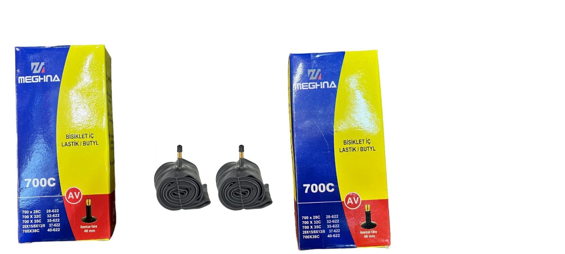 700x28-38 iç lastik 2 li set 48mm A/V otomobil uzun sibop