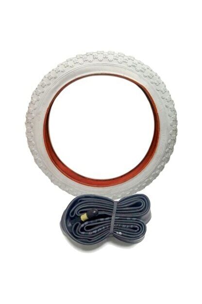 Bisiklet 16 Jant Beyaz Dış ve İç Lastik Seti