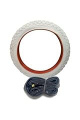 Bisiklet 16 Jant Beyaz Dış ve İç Lastik Seti