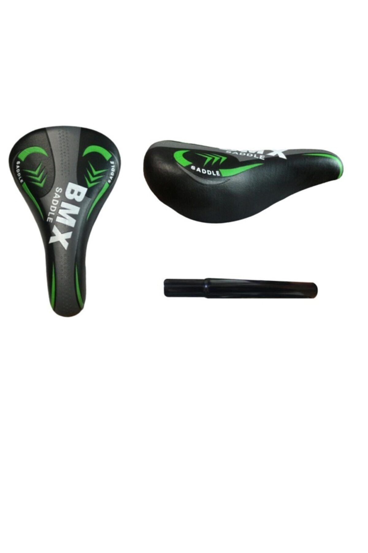 Bisiklet Çocuk Sele Bmx Yazılı 16-20 Jant Uyumlu Sele Borusu Ile Set Halinde Yeşil