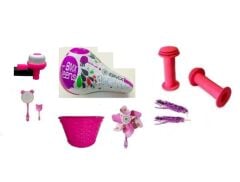 Bisiklet Prenses Dekoratif Set 7 Parça (zil Ayna Sele Sepet Püskül Elcik Rüzgar Gülü )