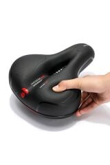 Bisiklet Sele Airzone Hava Kanallı Elastomer Yaylı Soft Doku A Kalite Kırmızı