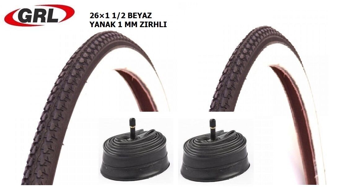 Grl 26×1 1/2 (650-35b) Beyaz Yanak Lastik 1 Mm Zırhlı 2'li