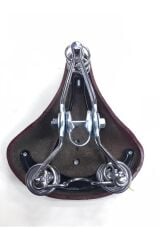 Bisiklet Sele Kösele Inn Kahverengi Krom Yaylı Retro