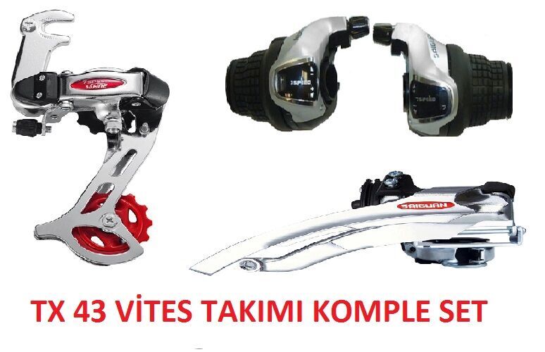 Bisiklet Tx-43 Vites Takımı Komple Set 3'lü