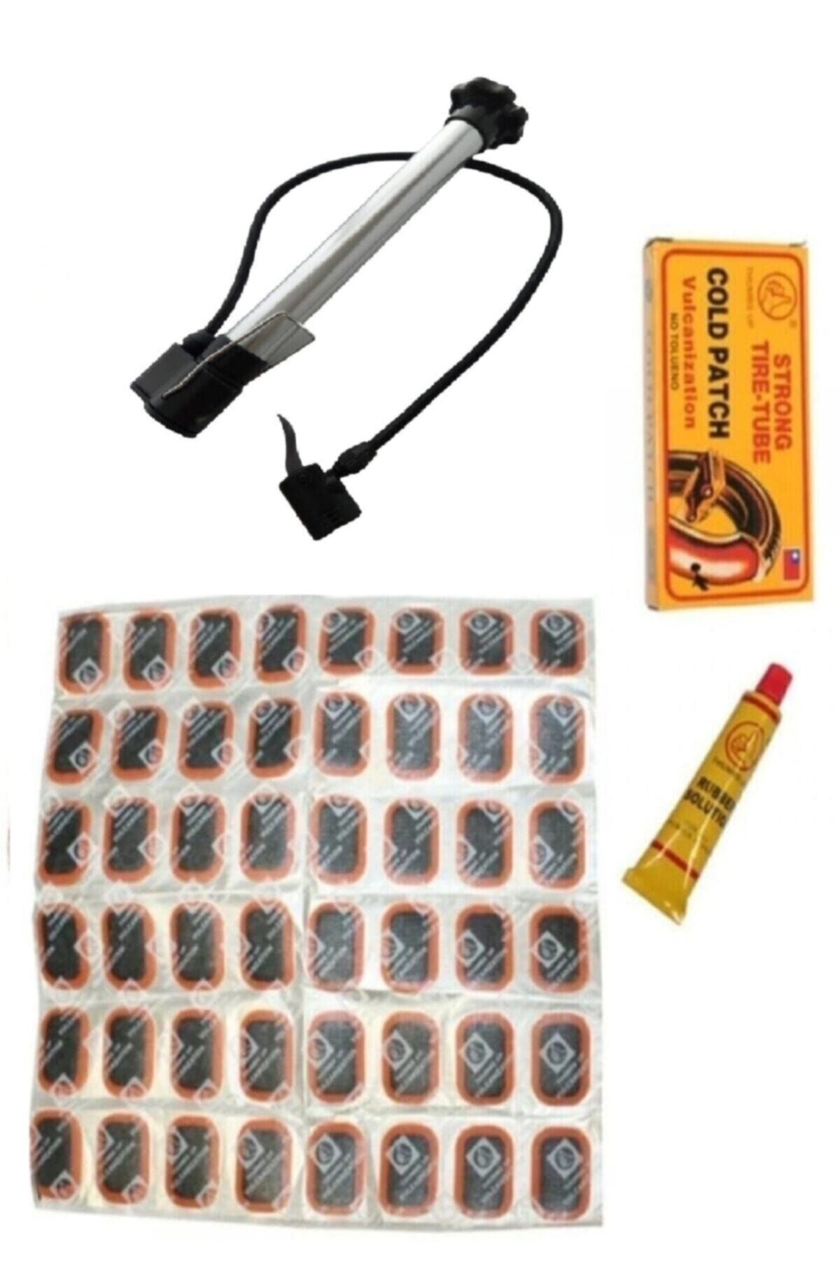 Bisiklet Tamir Yama Set Küçük Zımpara,pompa Ve Aparatları