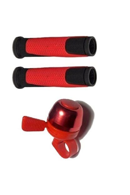 Bisiklet Renkli Elcik Soft Doku & Zil Seti Kırmızı