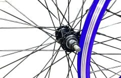 26 çift kat jant mavi rulmanlı göbek siyah tel ön arka jant seti