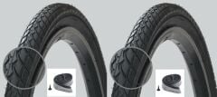 26 X 1.75 İÇ DIŞ LASTİK SETİ SİYAH ŞEHİR TİPİ 2 ADET YOL LASTİĞİ