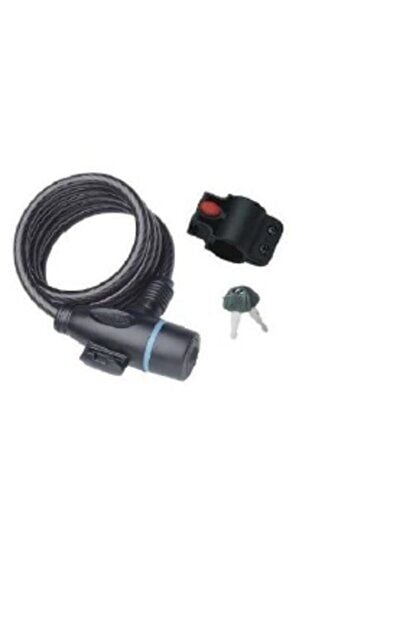 Bisiklet Kilit Dolamalı 12*120 Anahtarlı Siyah