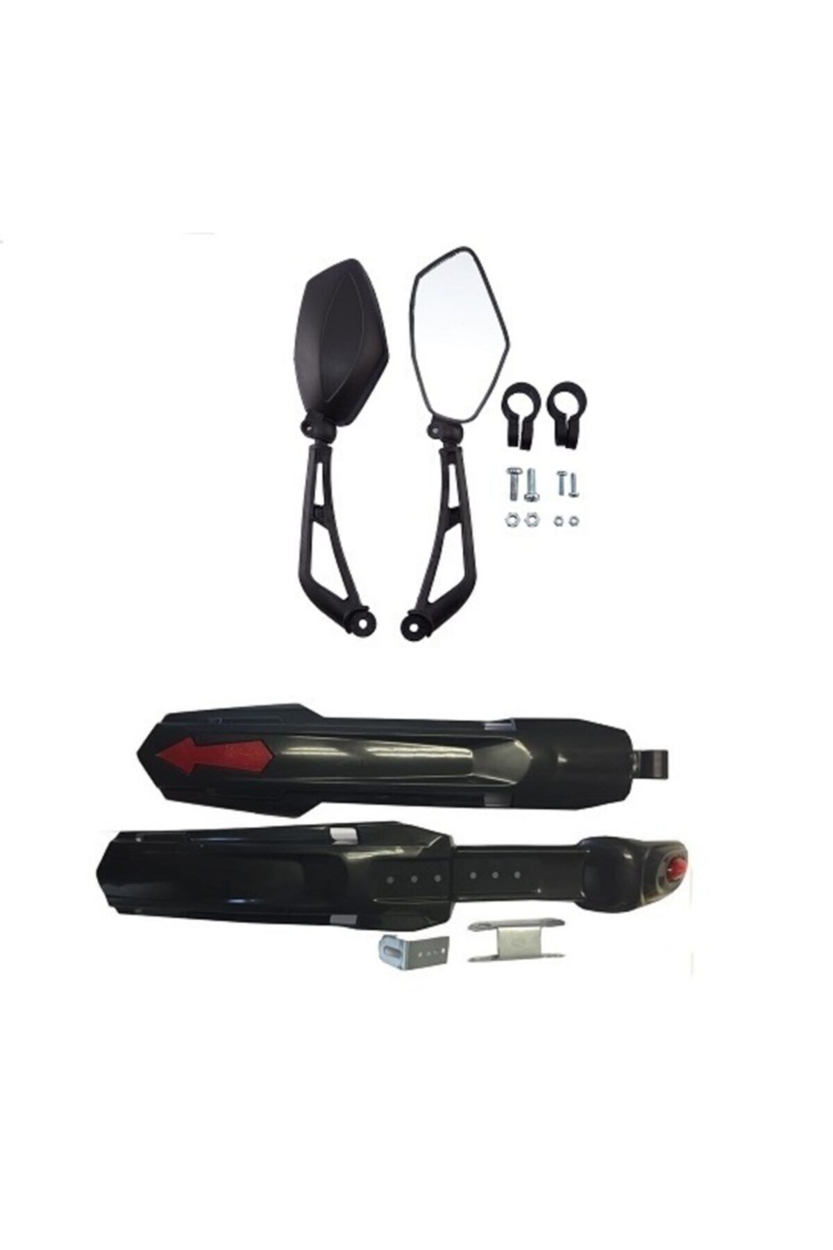 Bisiklet Camurluk Seti & Kelepçeli Ayna Takım