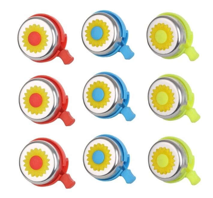 Bisiklet Çiçekli Zil 9 Lu Ekonomik Paket (3 Renk )