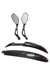 Bisiklet Reflektörlü Çamurluk & Kelepçeli Ayna