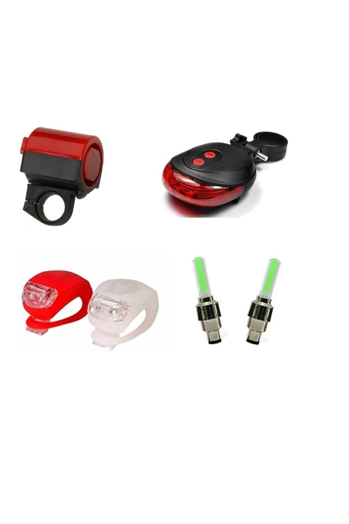 Bisiklet 4 Lü Işıklandırma Ve Korna Seti