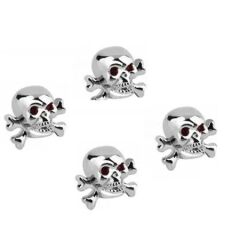 Bisiklet Motorsiklet Otomobil Kurukafa Toz Kapağı Krom Rengi 4 Adet